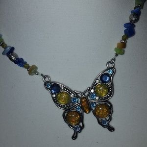 Boho Butterfly pendant necklace